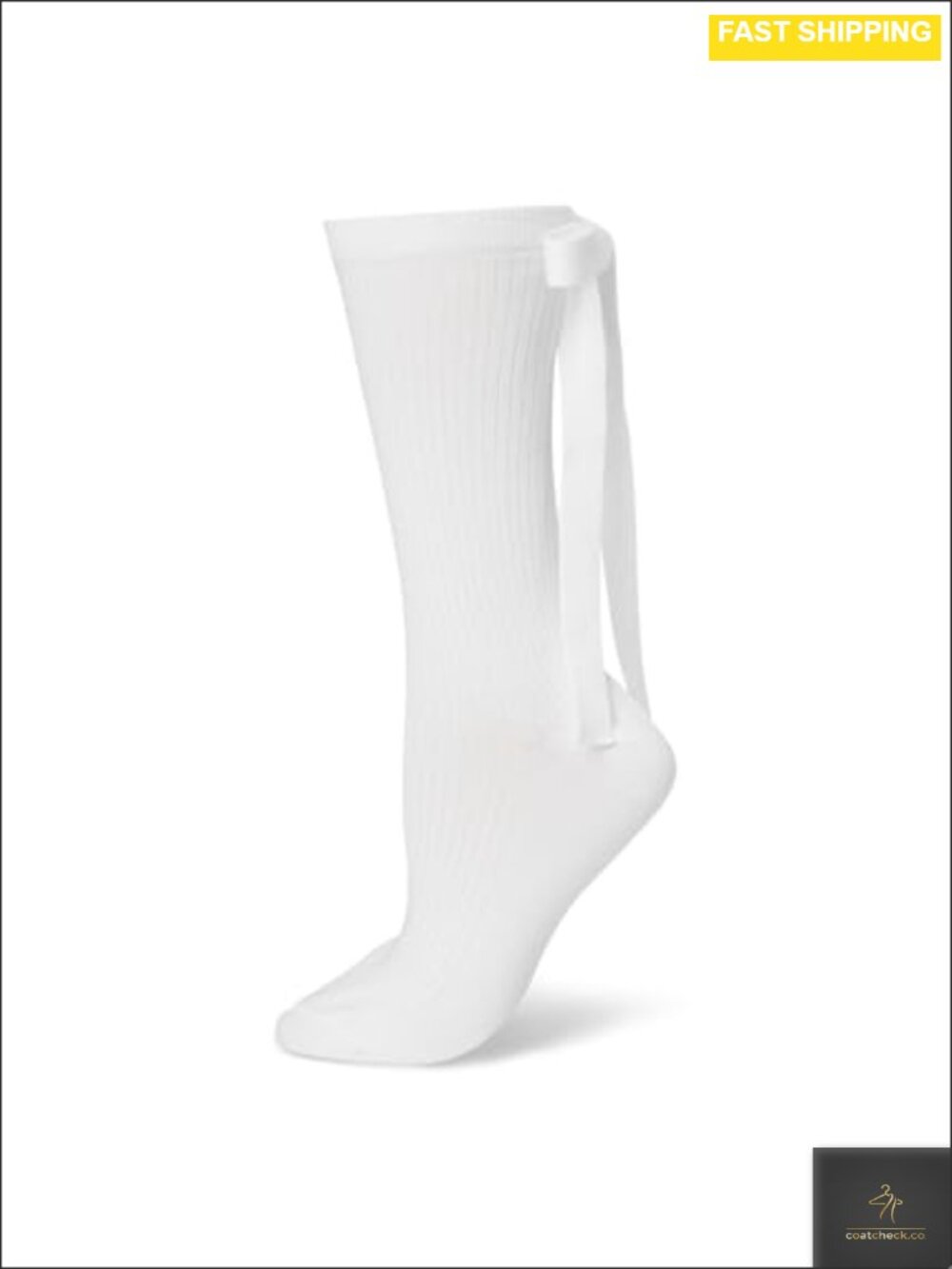 Ribbed Crew Socks with Adjustable Self-Tie Bow Casual Tube Socks